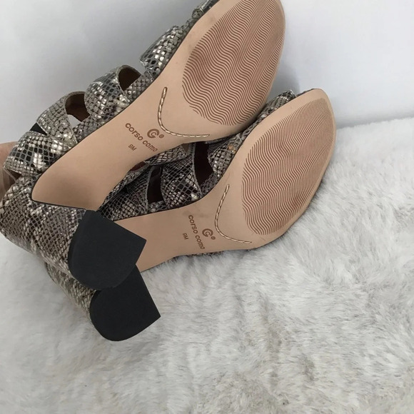Corso Como Madelina Open Toe Reptile Print Block Heel Slingback NWOT Size 9 - Picture 9 of 10